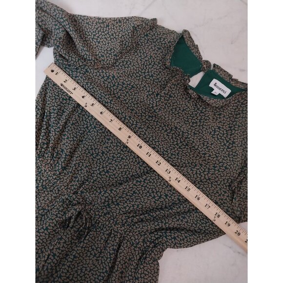 &Merci Ruffle Neck Long Sleeve Pocket Dress All Over Print Sz M - Picture 14 of 15